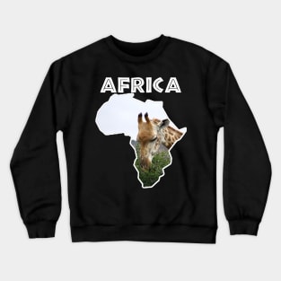 African Wildlife Continent Giraffe Thorn Tree Crewneck Sweatshirt